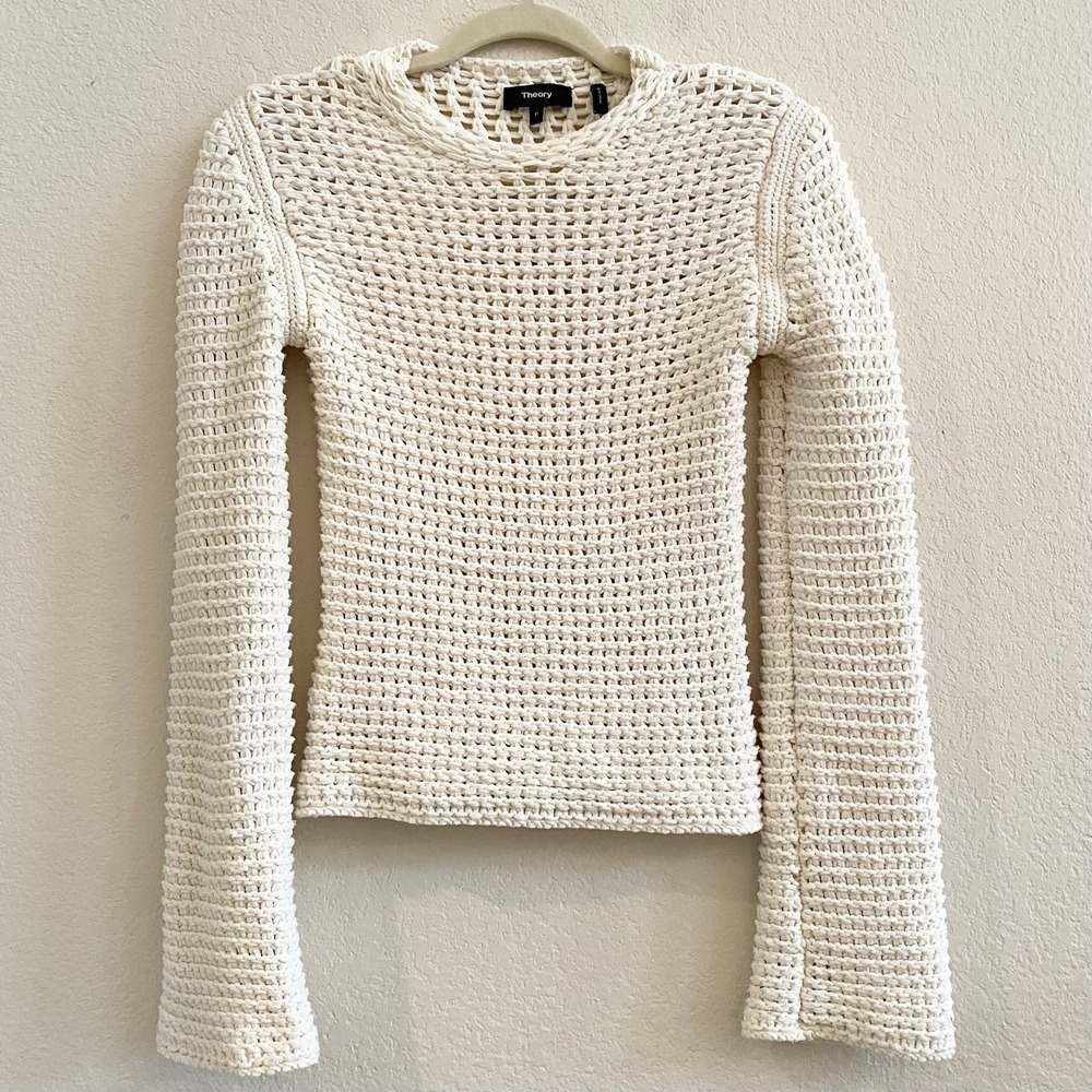 Theory Cream Knit Sweater